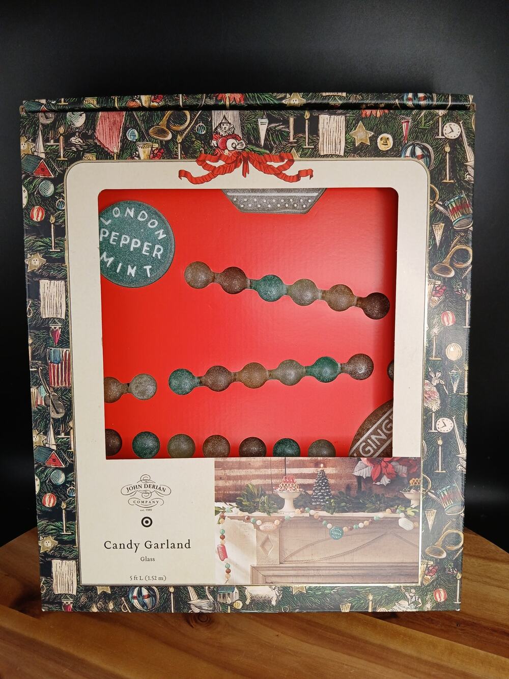 John Derian X Target Candy Garland 5 Feet Long Christmas Glass Home Decor NEW